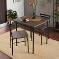 Iris Plaza AS-V70 3-Piece Dining Set, Brown