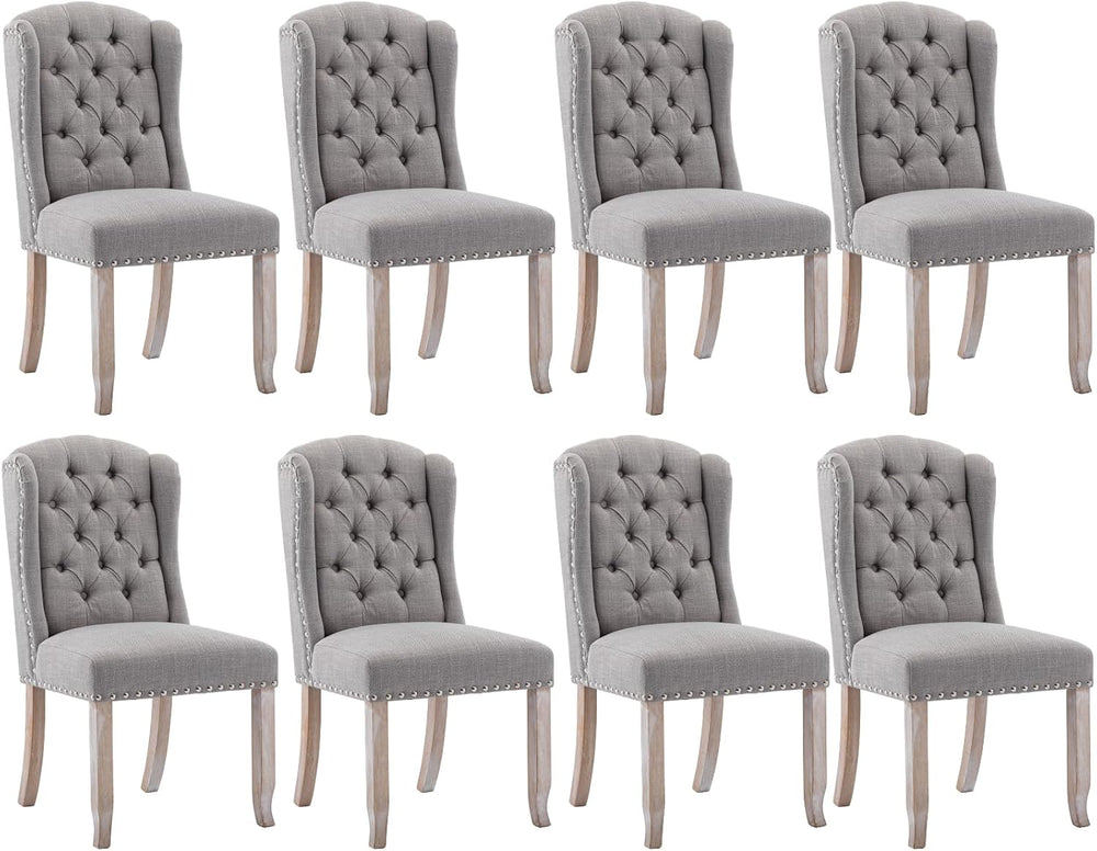 Ya-Home Modern Tufted Dining Chairs Set of 8, Upholstered Kitchen Room Side C...
