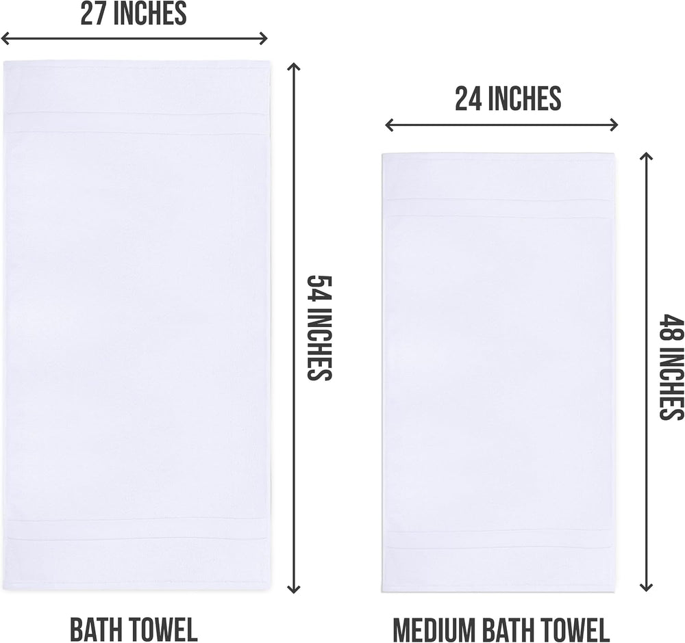 Utopia Towels 6 Pack Bath Towel Set (27 x 54 Inches), 500 GSM 100% Ring Spun ...