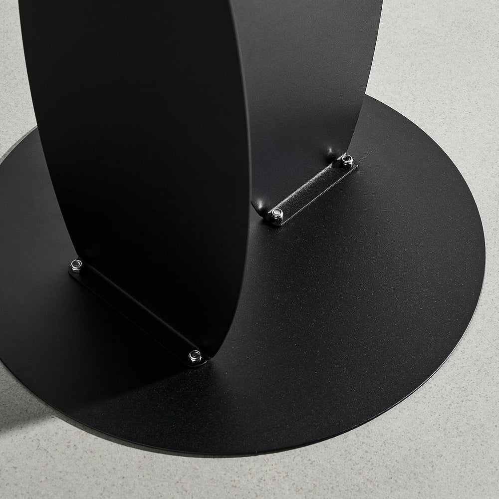 VEYRA Minimalist Round Metal End Table, 16.54" Accent Side Table, Heavy-...