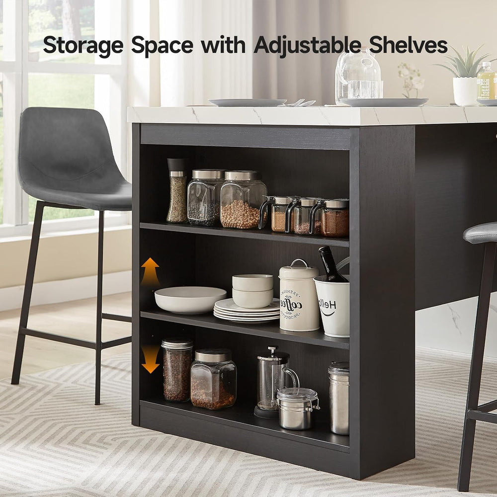 ONBRILL 61 x 31 Inch Whole Board of Tabletop Kitchen Island Table with Storag...