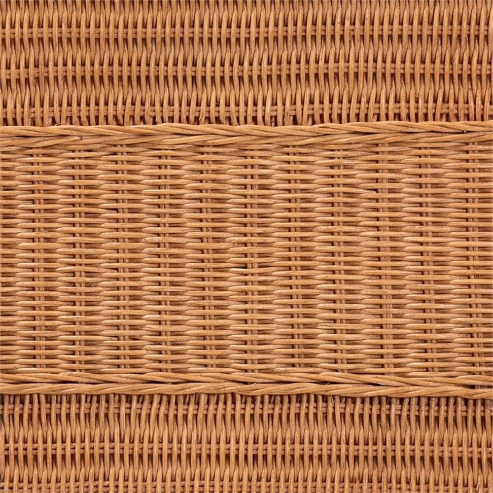 bali & pari Minahasa Bohemian Light Honey Braided Rattan Side Table