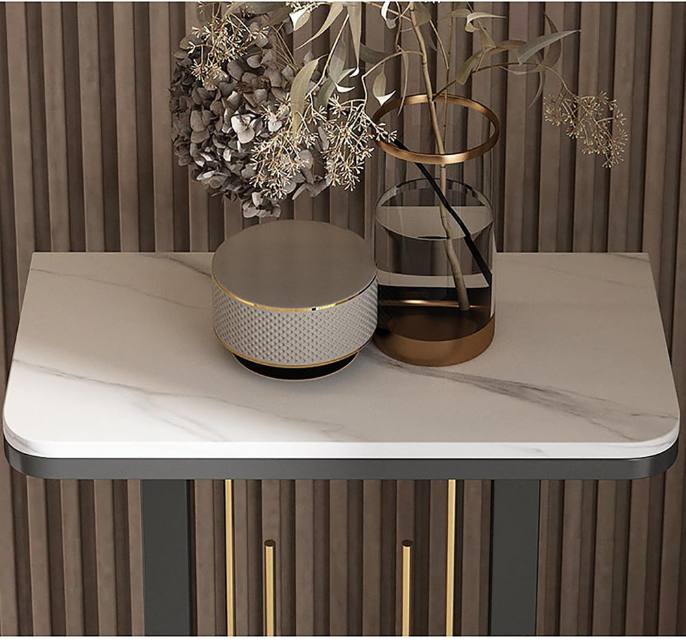 Thin Entryway Table Iron Console Table Modern Console Accent Tables for Hotel...