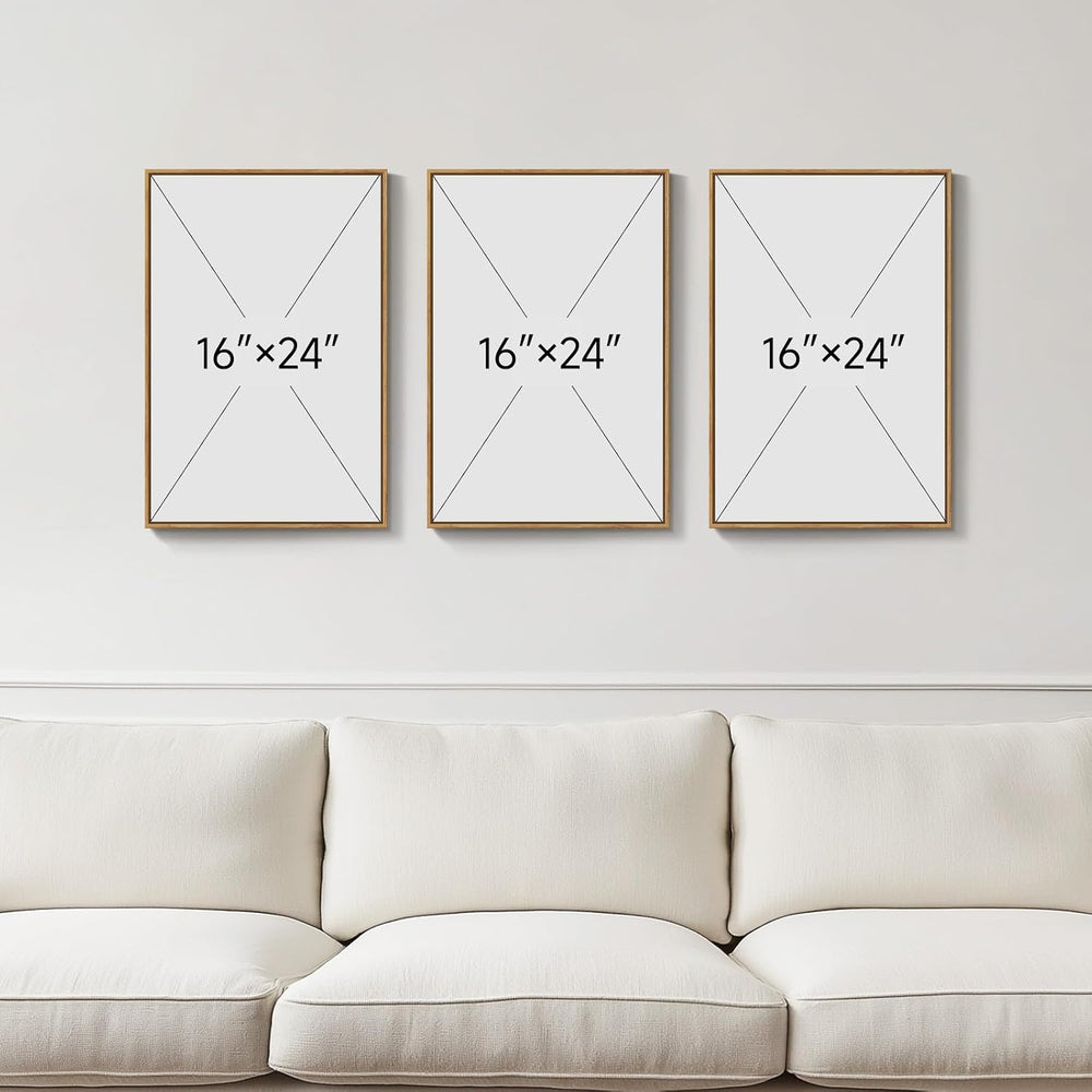 Framed Christian Bible Verse Canvas Wall Art for Living Room, Set of 3