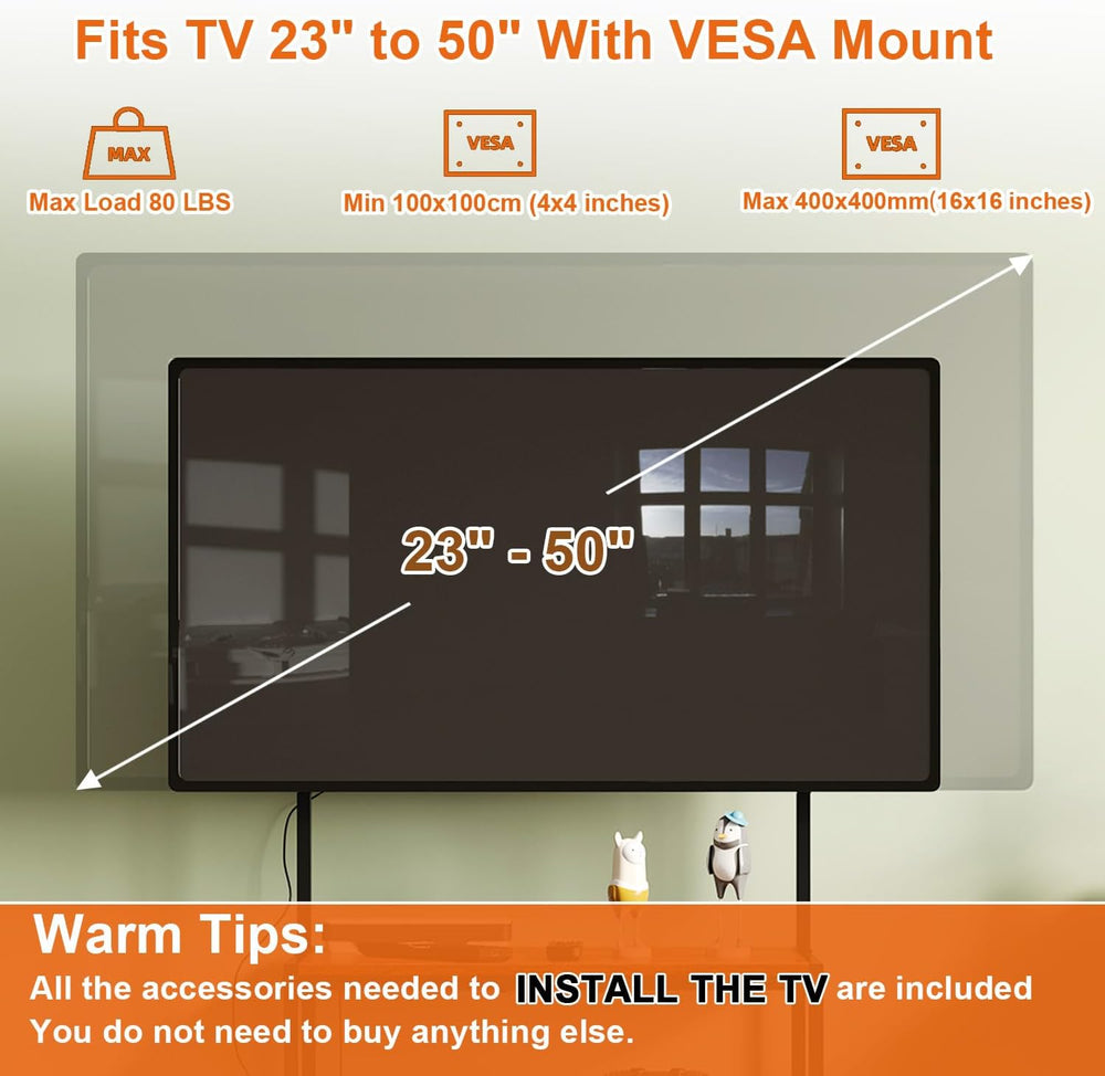 23 Inch to 50 Inch Floor Small Corner TV Stand with Storage Shelves for Livin...