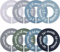8 Pcs Baby Closet Dividers, Gifts for Moms, Unisex Baby Clothes Organizers, Clear Label Nursery Closet Organizer & Decor, Fits Most Rods(Modern,Cool Colors)