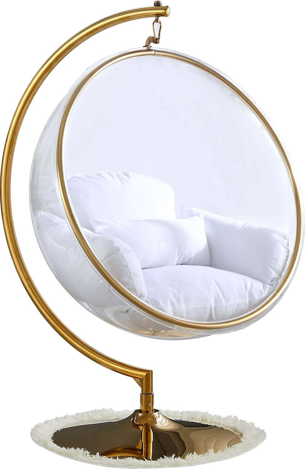 Meridian Furniture Luna Collection Modern | Contemporary Clear Acrylic Accent...