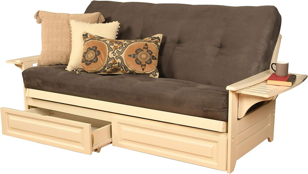 Kodiak Furniture Futon Set, Full, White