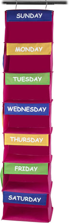 Sagler Daily Activity Organizer Kids 7 Shelf Portable Closet Hanging Closet Organizer Great Closet Solutions