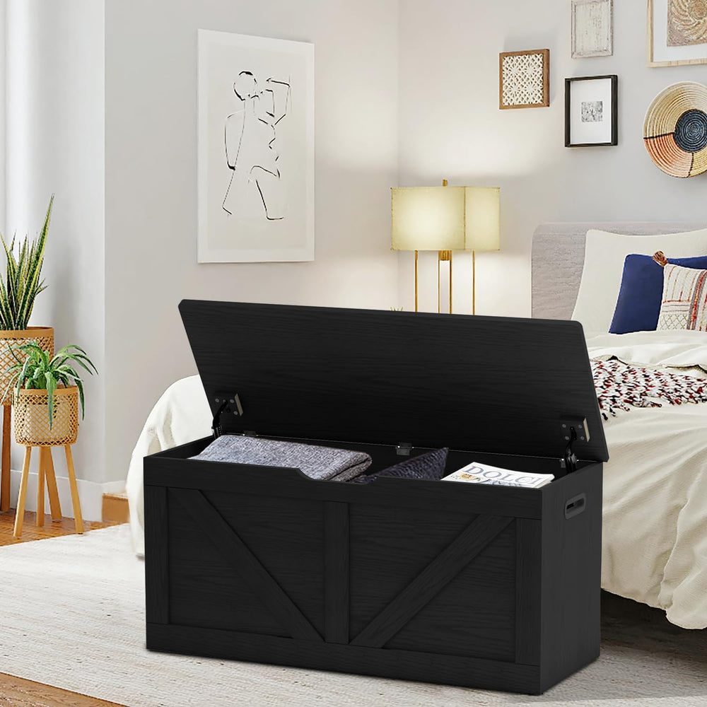 Timberer 39.4" Storage Chest, Wooden Storage Bench, Large Storage Trunk ...