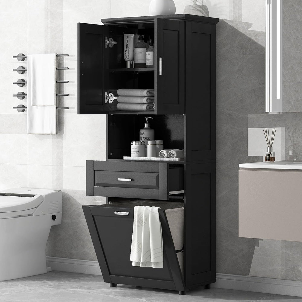 Merax 70" Tall Kitchen Pantry,Farmhouse Storage Cabinet with Adjustable ...