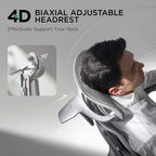 Hbada E3 Pro Ergonomic Office Chair, Big and Tall Office Chair - with 3-Zone Dynamic Lumbar Support, 4D Adjustable Headrest, 6D Adjustable Armrests, Grey