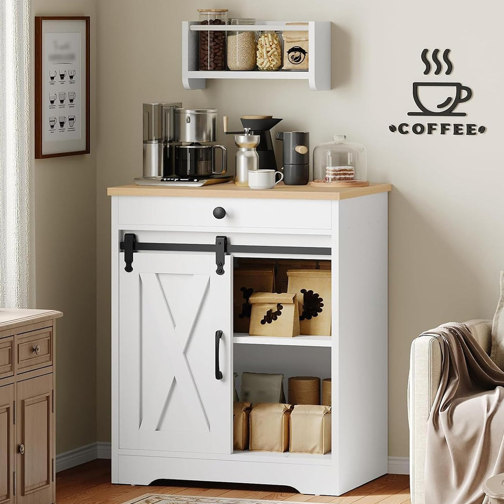 YATINEY Buffet Cabinet with Storage, Coffee Bar Cabinet with Pod Drawer