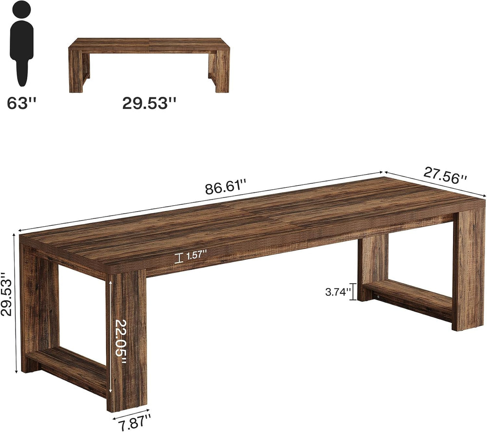 Tribesigns Two Person Desk, 86.6-Inch Extra Long Computer Desk, Two Person Do...
