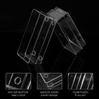 LotFancy Clear Drawer Organizers, 6'' x 3'' x 2'', Set of 3, Drawer Organizer Trays for Desk, Plastic Storage Bins for Bathroom, Makeup, Utensils, Stackable