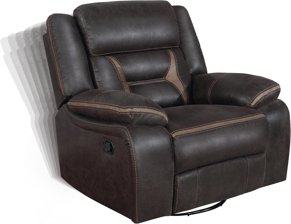 Coaster Home Furnishings - Greer - Leatherette Upholstered Swivel Glider Recl...