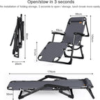 Gravity Chair, All Weather Reclining Lounge with Removable Headrest, Folding Lawn Recliner for Indoor