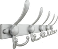 Dseap Coat Rack Wall Mount 2.0 Pro: Heavy Duty 300% Thicker, 16" Stud Mount, Stainless Steel Wall Coat Hooks Hanger for Clothes Jackets Hats Entryway Closet, MaxStrong Series, Silver
