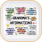 Gifts for Grandma Birthday Christmas Mothers Day Appreciation Grandma Gifts | Grandma's Affirmations Ring Dish 4", Ceramic