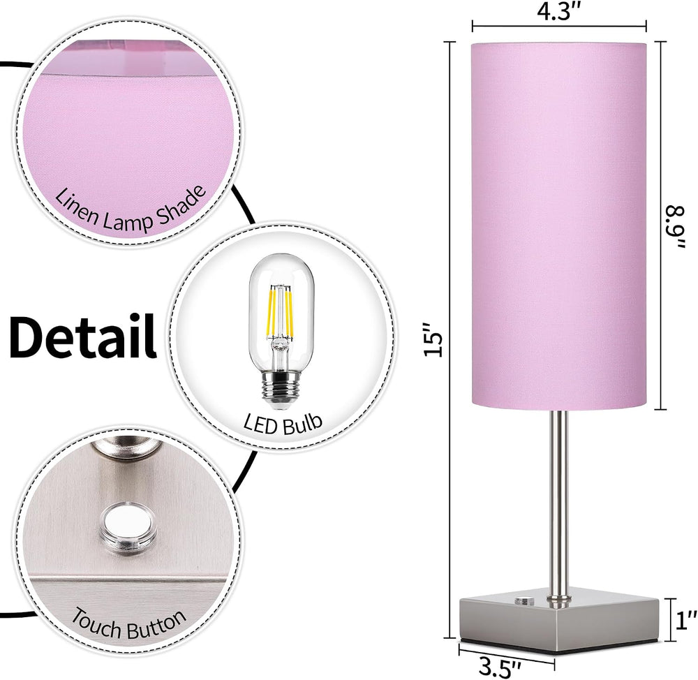 AVV Cordless Table Lamp with Dimmable, Rechargeable 3 Modes Battery Powered B...