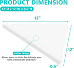 Bathroom Corner Shelf, Recessed 12" Shower Shelf Caddy, SUS304 Stainless Steel Shelf Wall Mount Triangular, No Drilling, Matte White