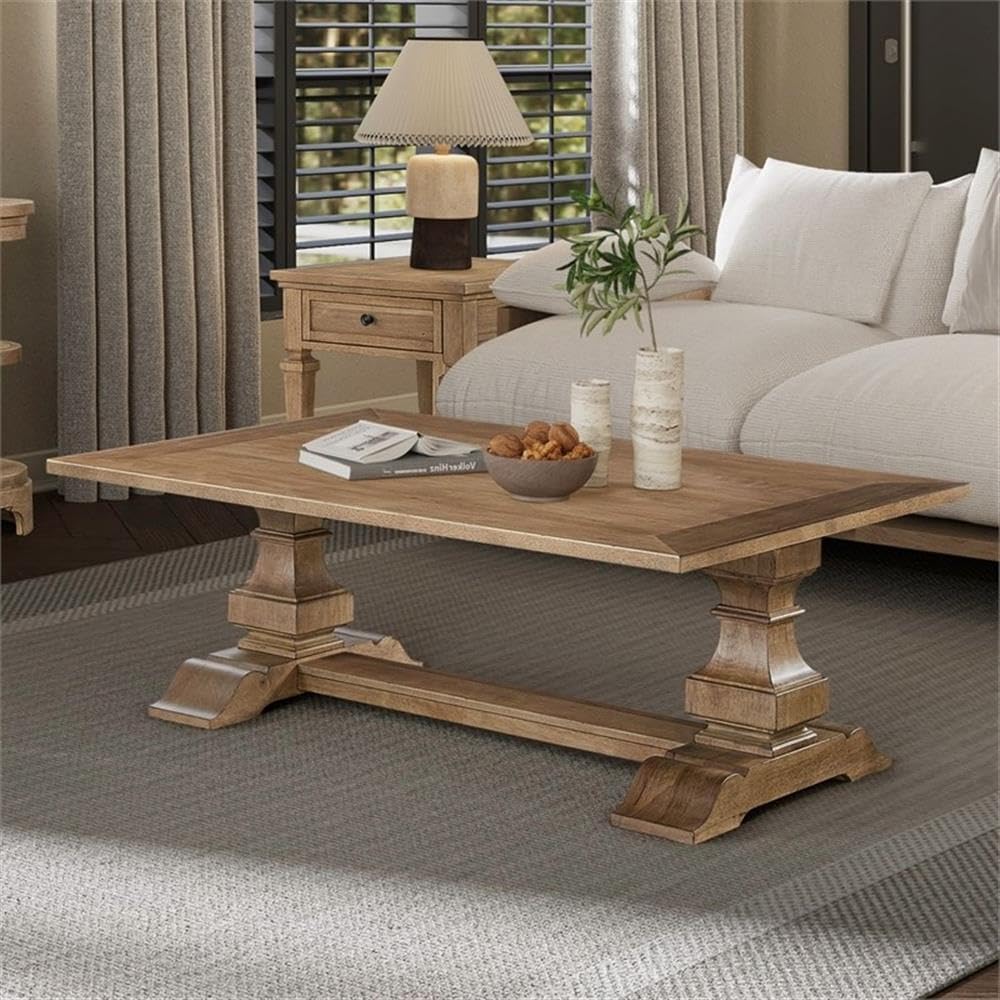 Pemberly Row 3 Piece Cocktail Table Set, Rubberwood and Rustic Birch Veneers,...
