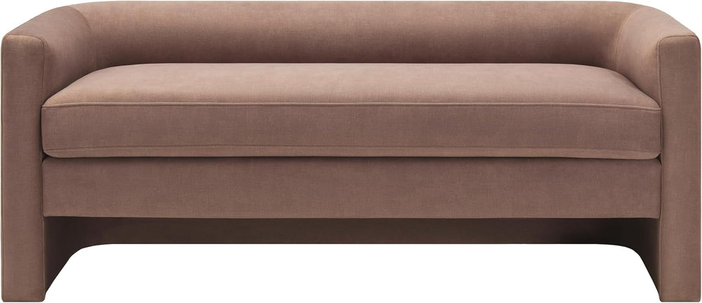 Livabliss Maryann Modern Bench, 24" H x 60" W x 23" D, Clear