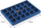 Earring Organizer Tray, Velvet Jewelry Trays，Premium Rock Organizer,Luxury Earring Storage,Blue Earring Case