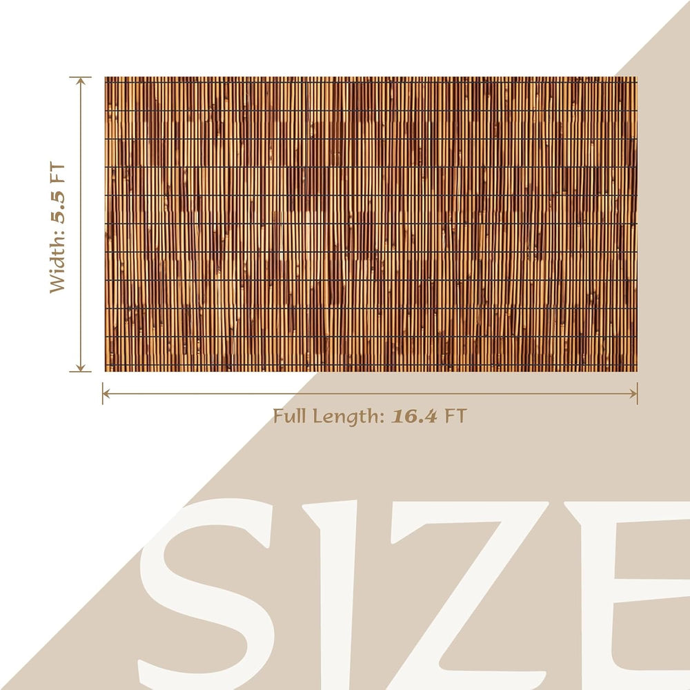 Reed Fencing Rolls,5.5FT X 16.4FT Reed Screen Curtain Fence Covering Privacy ...
