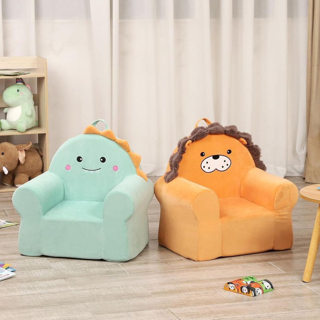 MOMCAYWEX Cuddly Toddler First Chair, Premium Character Chair, Green, 18 Month up to 3 Years
