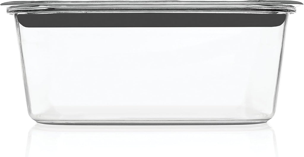 Rubbermaid Brilliance Food Storage Container, Large, 9.6 Cup | Clear | Pack of 2