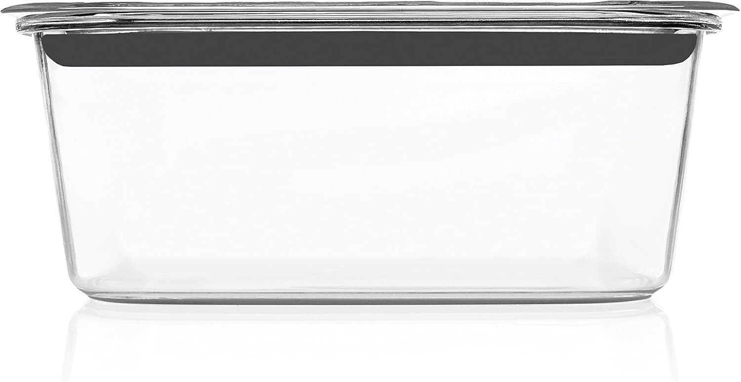Rubbermaid Brilliance Food Storage Container, Large, 9.6 Cup | Clear | Pack of 2