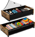 KITHELP Wooden Under Bed Storage with Wheels, 80L Extra-large Rolling Under the Bed Storage Bins 2 Pack with Removable Lid, Upgrade Metal Under Bed Drawers for Clothes Shoes Blankets in Bedroom