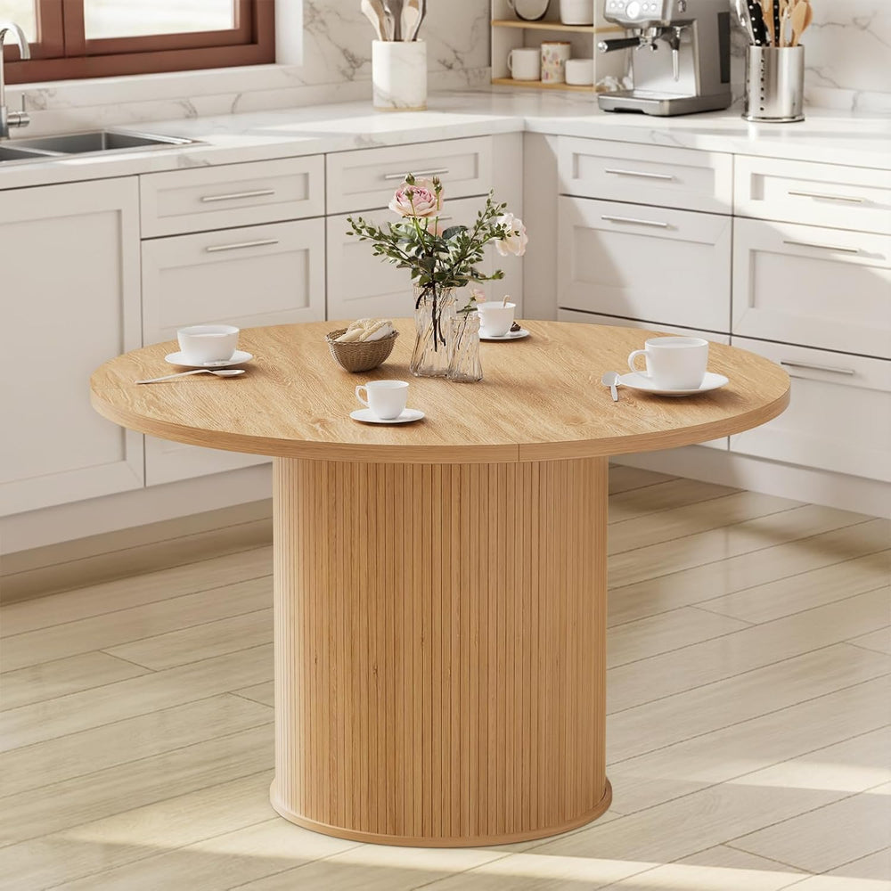 HOMMPA 48'' Round Dining Table for 4-6 Kitchen Table Circle Dinner Ta...