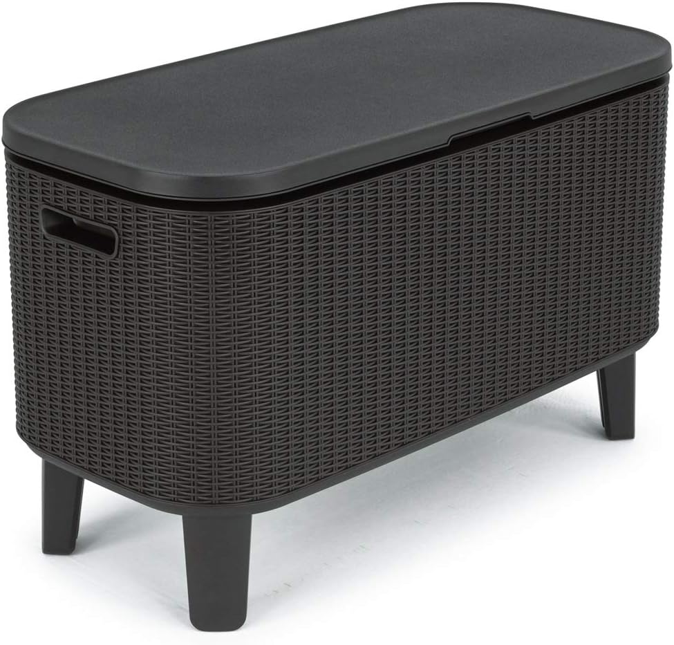 Keter Bevy BAR Cocktail Table, Polypropylene, Anthracite Grey