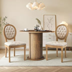 SoarFlash Kitchen Table and Chairs for 2, 31.5" Dining Table Set for 2 with Upholstered Chairs, 3 Piece Kitchen Table Set with Storage Shelf for Small Space, Apartment