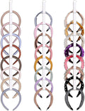 3 PCS Headband Holder Organizer for Girl,Hanging Hairband Storage for Women,White Hair Hoop Display Hair Accessories Organizer Bedroom College Dorm Decor