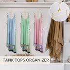ZEDODIER Tank Top Hanger Space Saving, Bra Hangers for Closet Organizer, Hanging Bra Organizer Tank Tops Holder with 8 Hooks, Metal Closet Organizers and Storage Small Space Solutions, Gold