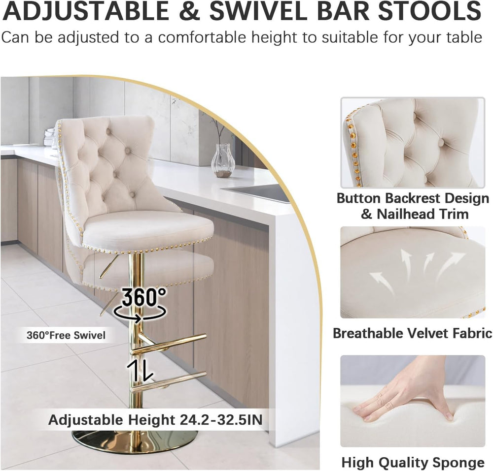 31.5'' Glass Round Bar Table with Stools Set for 2, Modern High Top P...