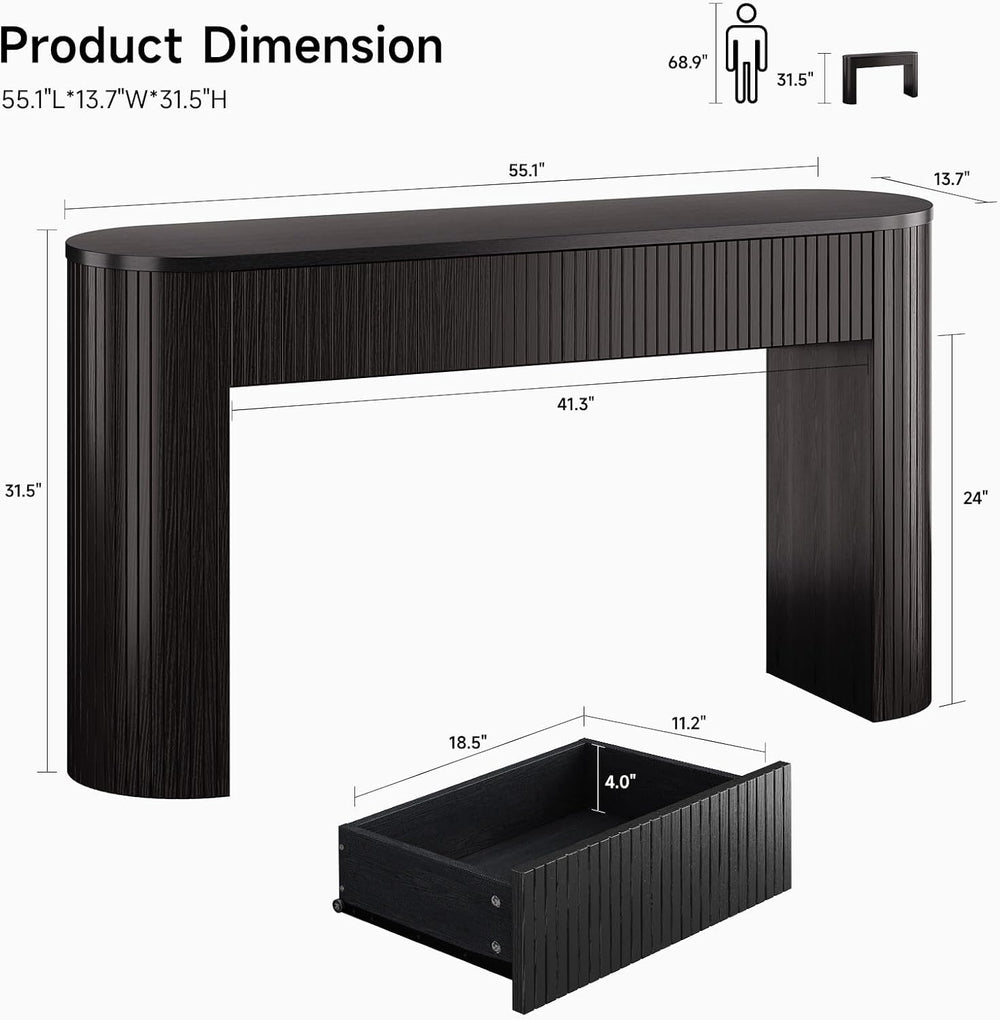 ONBRILL 55 Inch Console Table with 2 Drawers, Entryway Tables with Storage | ...