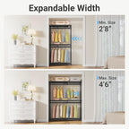 VIPEK X1 Plus Expandable Reach-in Closet Adjustable from 2'8" to 4'6" with Adjustable Shelves and Hanger Rods Clothes Rack Heavy Duty, Metal Clothing Racks Portable Walk-in Closet, Black