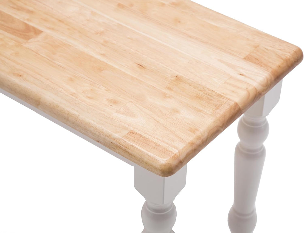 Boraam Windsor Farmhouse Dining Bench - Cream/Natural