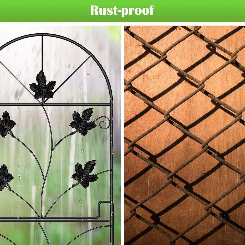 10 Pack Decorative Garden Fence Panels No Dig Fencing, Total 38in (H) x 10ft ...