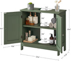 TEENFON Pedestal Sink Storage Cabinet, Under Sink Cabinet with 2 Doors & Shelf, Under Bathroom Sink Cabinet, Pedestal Sink Storage for Bathroom, Green