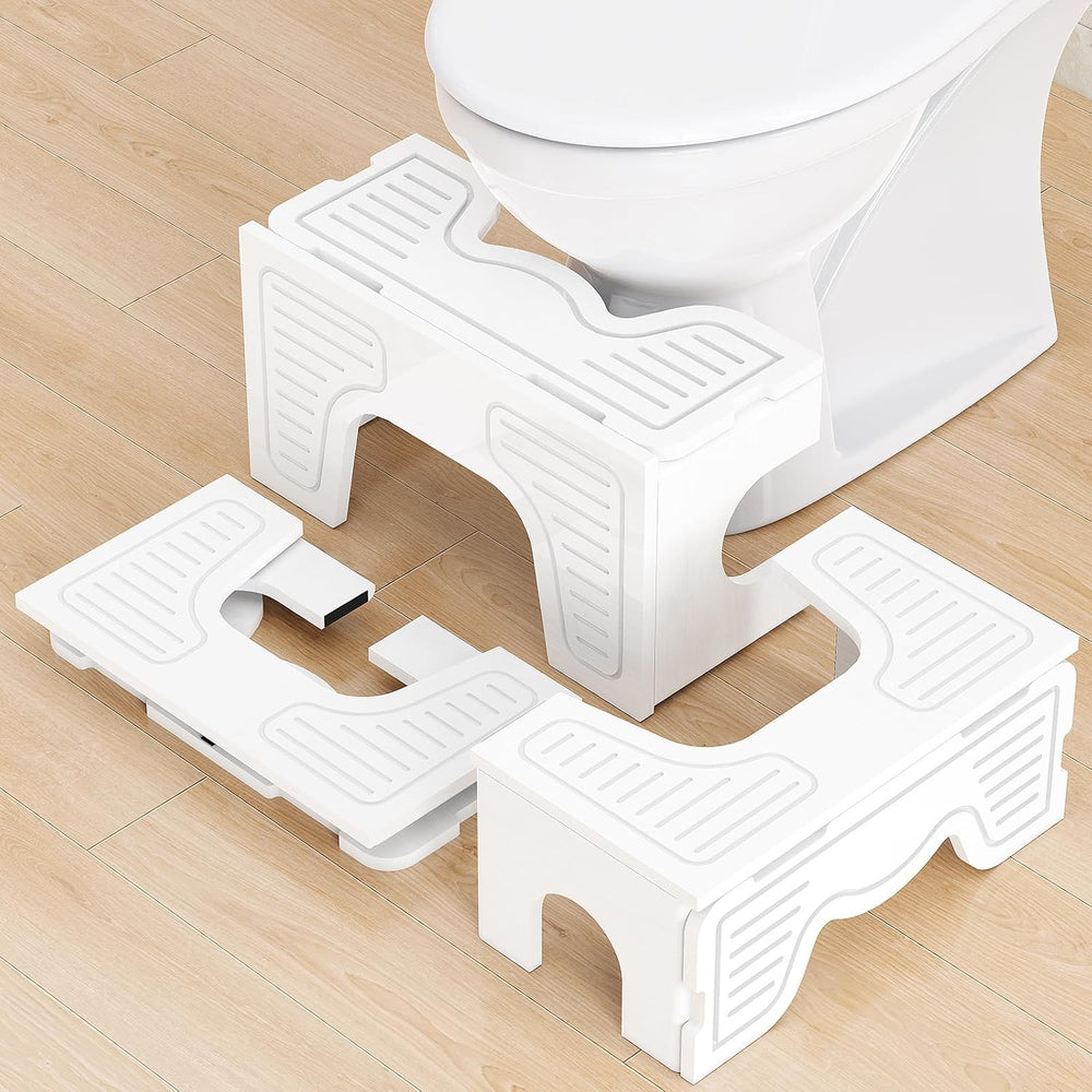 Foldable Toilet Stool,Bamboo Potty Stool Squat for Adult,Poop Stool
