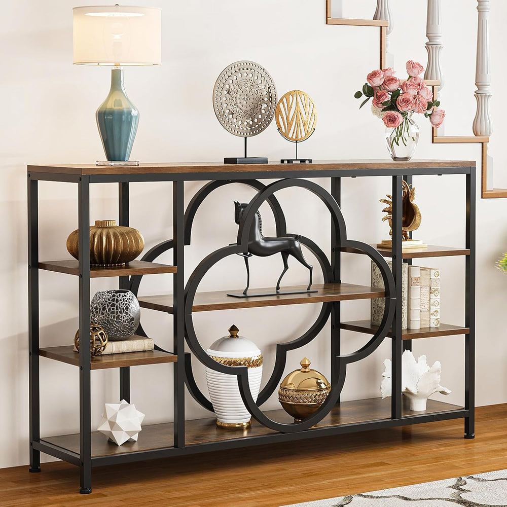 GiftGo 47" Farmhouse Console Tables for Entryway Retro Sofa Table Behind...