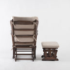 Comfort Deluxe Glider Chair and Ottoman Set (Cream)