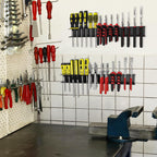 Screw Driver Holder Wall Mount,Screwdriver Organizer, Metal Plier Organizer Wall Mount, Screwdriver Garage Tool Storage Rack for Garage Workshop Workbench Edge Tool Chest Cart, 2 PCS