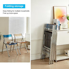 Modern Transparent Folding Chair Acrylic Folding Ghost Stackable Crystal Seat-PC Plastic Living Room(Transparent)