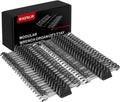48PCS Magnetic Modular Wrench Organizer Set - Tool Drawer Storage Rack with Metric & SAE Labels, Wrench Holder with Magnet, Perfect Tool Gift for Men, father, boyfriend, DIYers & Mechanics (Black)